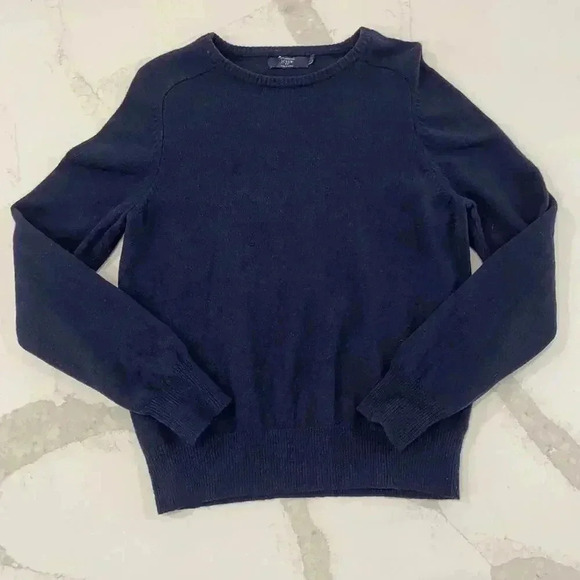 J. Crew Other - J. Crew 100% Lambswool Navy Blue Pullover  Crewneck Sweater Men's Large Preppy